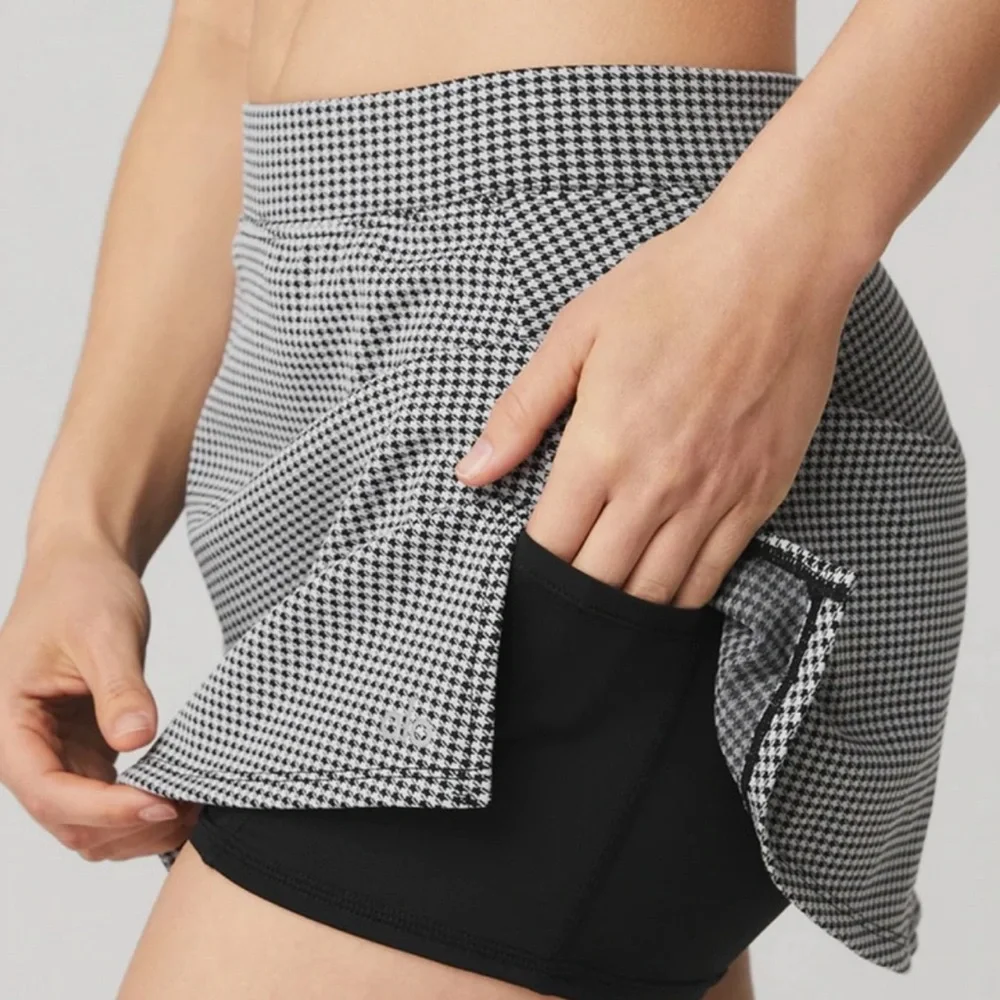ALO Yoga Black and White Mini Skirt